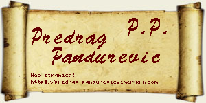 Predrag Pandurević vizit kartica